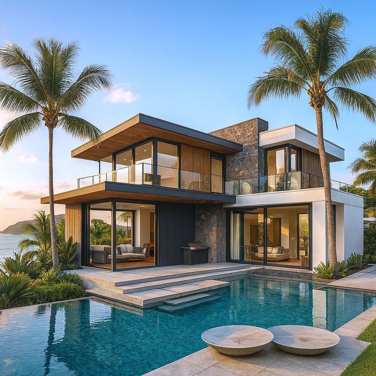 🌅🏝️ sunset, palm trees & luxury villa vibes –…