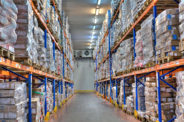 cold storage refrigerated warehousing, frozen food editorial photography image of palletisation, keeping 81855297 (1)