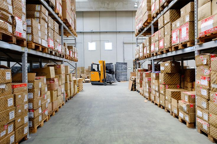 warehouse in a factory in the industrial district…